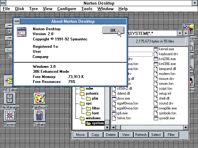 Norton Desktop 2.0 - about